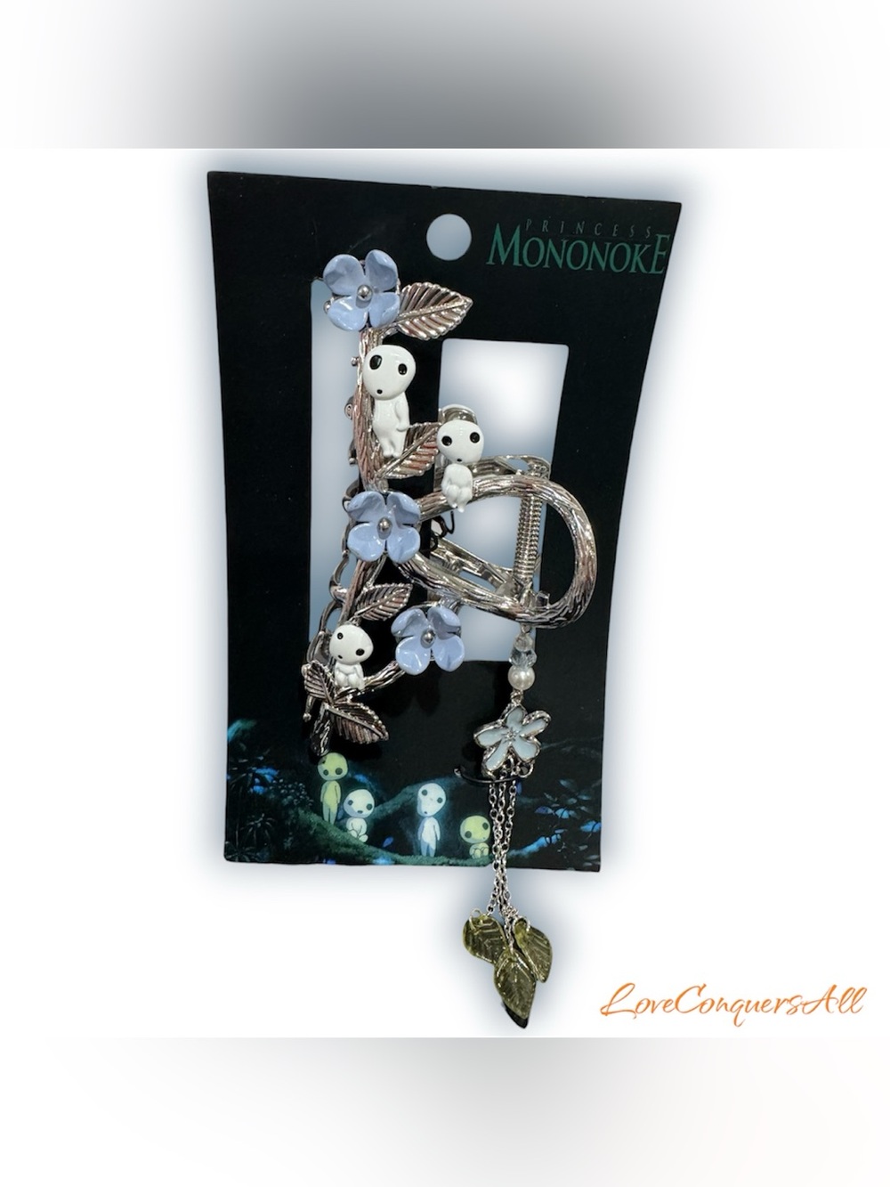 Studio Ghibli Princess Mononoke Kodama Floral Chain Claw Hair Clip